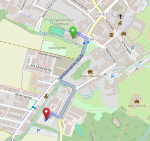 Karte Anfahrt: Parkmöglichkeit P2 in Laxenburg kostenlos!